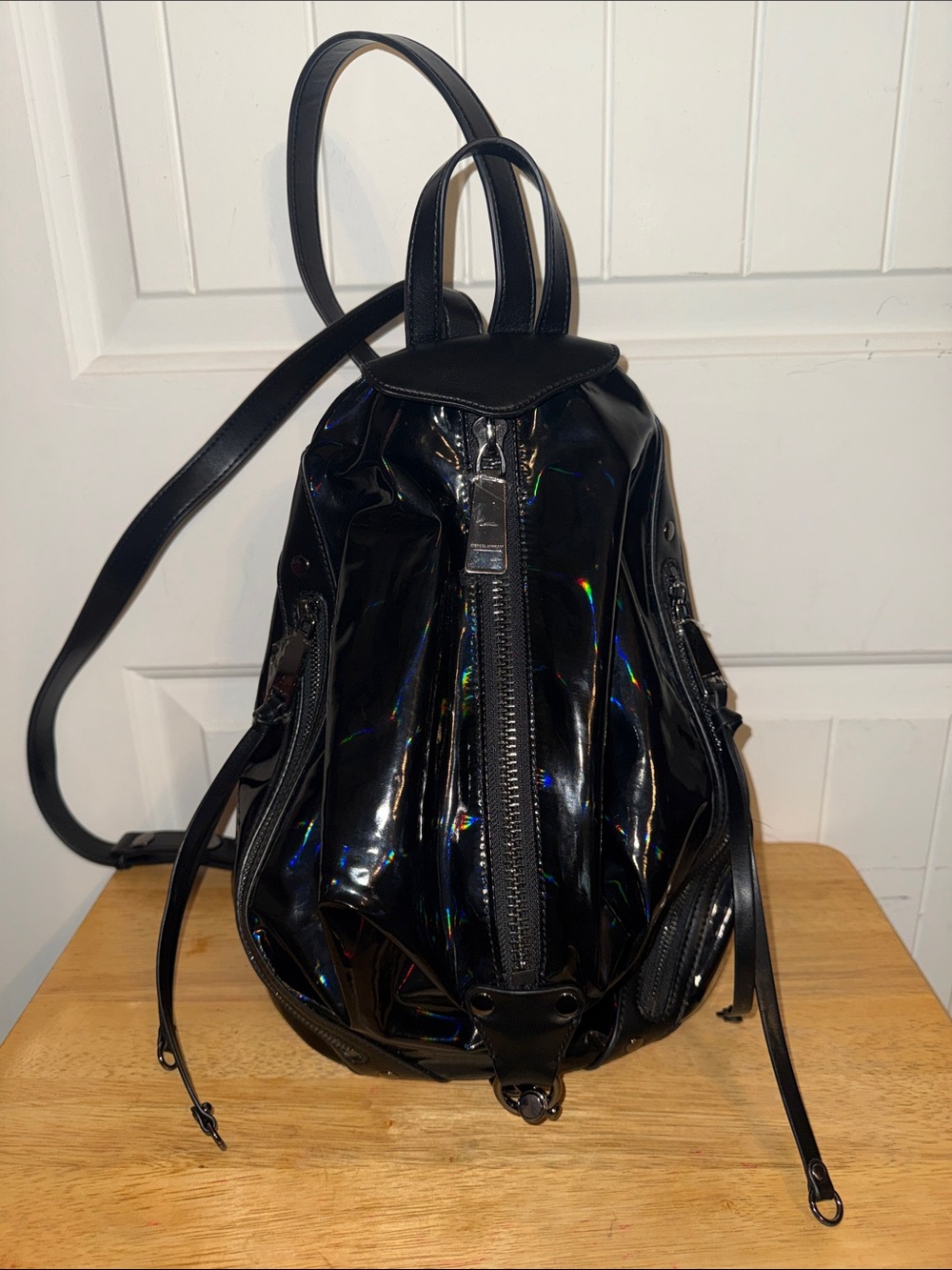 Rebecca Minkoff Black Patent Convertible Backpack